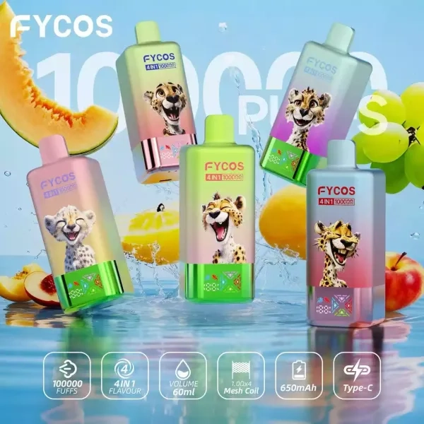 FYCOS-4-IN-1-100K-100000-Puffs-Quad-Flavor-Disposable-Vape-Wholesale-LED-Display-9