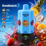 VOPVOP 150K 6 az 1-ben eldobható vape ananász-kókusz, kék razz, vegyes bogyós, mangó-őszibarack, áfonya-málna és eper-vanília-kóla ízekkel