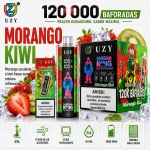 UZY Shisha King 120K sabor Morango e Kiwi com combinação frutada fresca