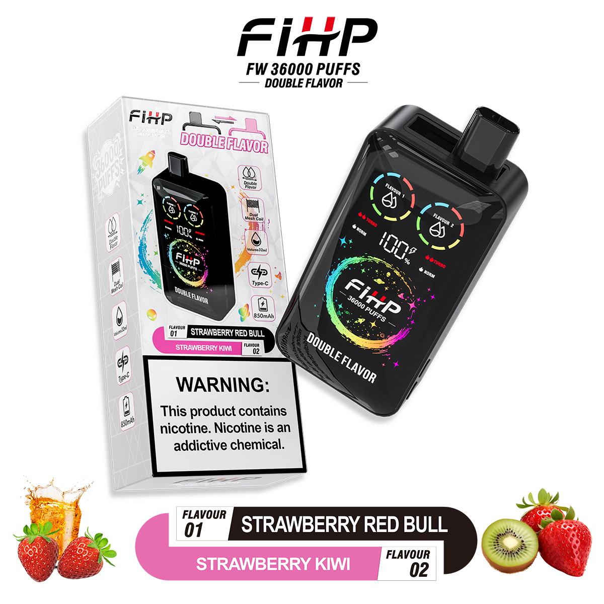 FIHP Vape z podwójnym smakiem (36 000 zaciągnięć)