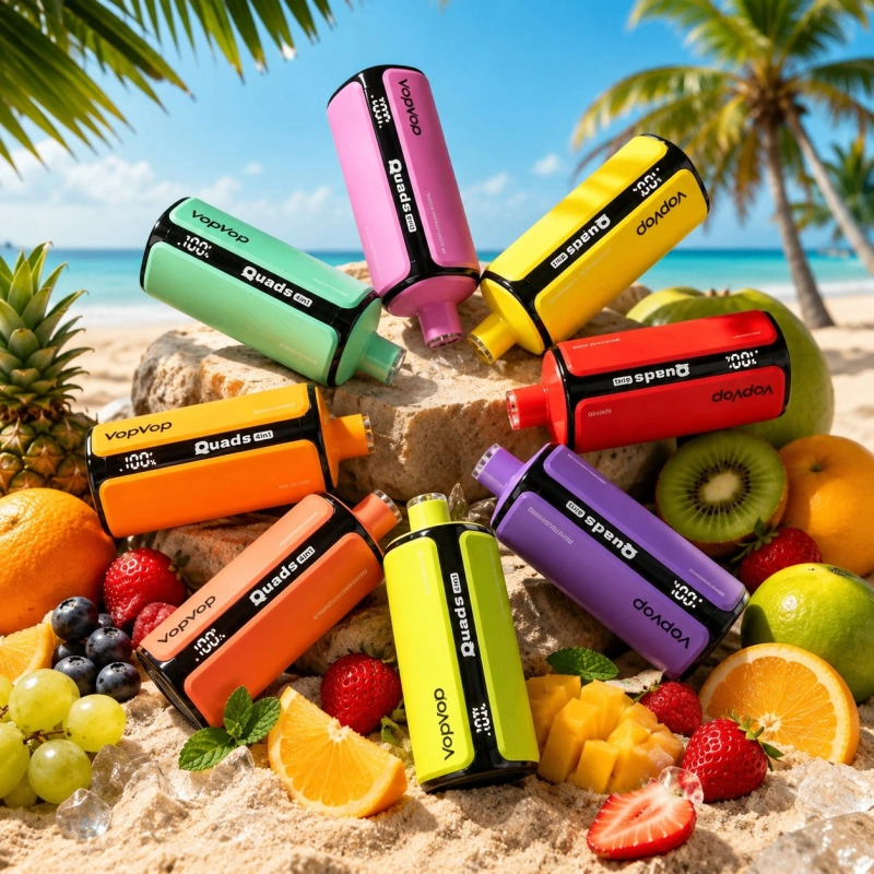 VopVop Quads 4in1 120000 Slukk Eldobható vape, Vegyes gyümölcsös színek