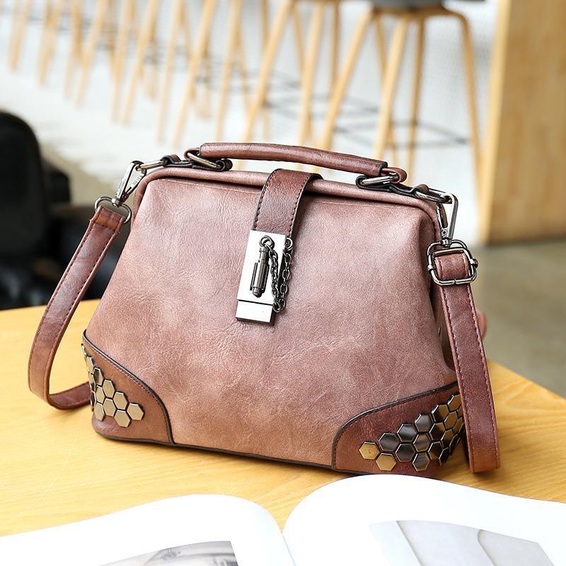 🔥Oferta especial🔥Bolsa de ombro vintage feminina de couro