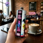 UZY SHISHA HOOKAH KING 120000 Crystal Design • Smart Screen • 120K Massive Puffs 1.Blueberry on ice