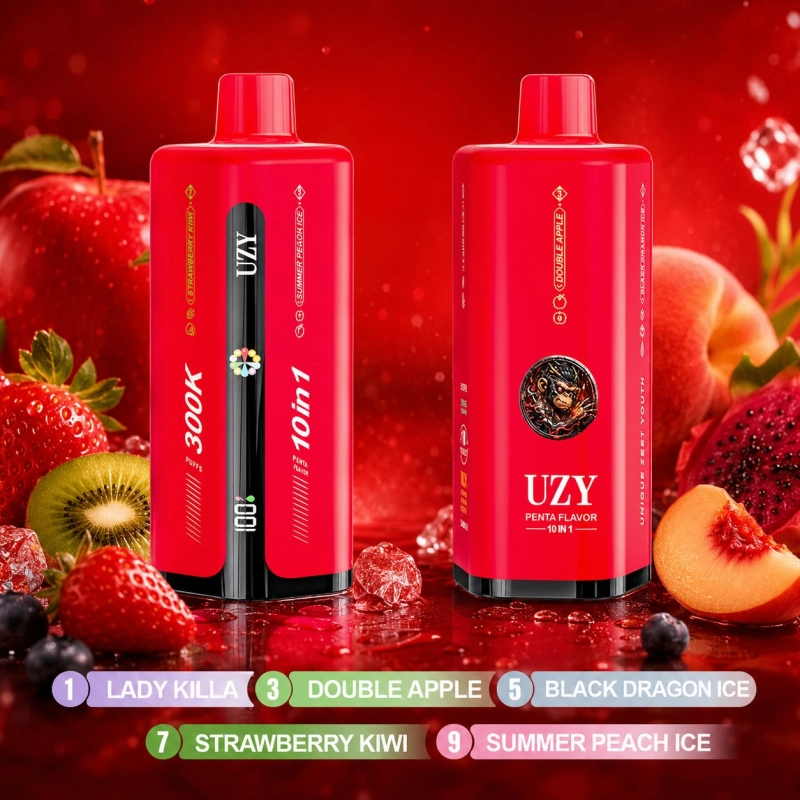 UZY Penta Flavor 10 in 1 300000 zaciągnięć Jednorazowy e-papieros, Mix owocowy