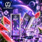 Vape descartável UZY Crystal 4 em 1 100 000 puffs com sabor Blueberry Ice e ecrã LED de bateria