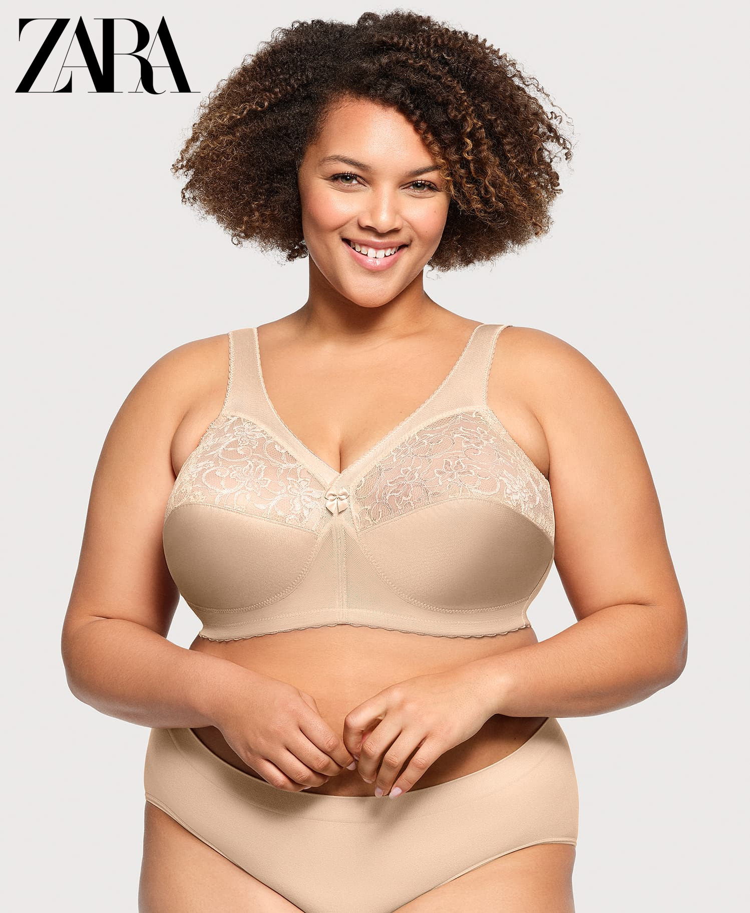 ZARA - (3 komada) Jednodijelni push-up grudnjak s punim košaricama