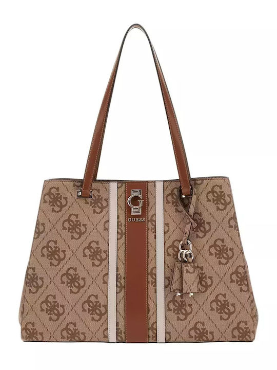 Erenia Erenia Γυναικεία Τσάντα Shopper Ώμου Καφέ