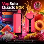 Vapsolo Quads 80K smaki – jabłko, brzoskwinia, arbuz, pitaja i banan
