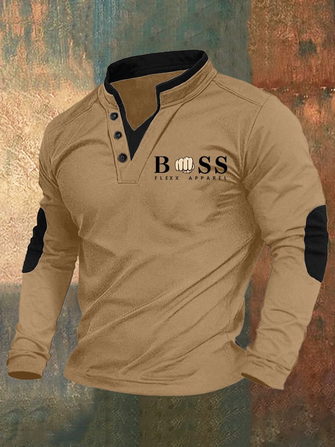 Top masculino estampado com letras retro
