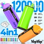 VOPVOP Quads 120K – 4 íz, 120K szippantás, rendkívül hosszú élettartamú vape Véletlen íz (elsőbbségi feladás)