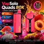 VapSolo Quads 80K 4 v 1 s príchuťami jablko a broskyňa, čučoriedka a melón, pitaya banán a čerešňa