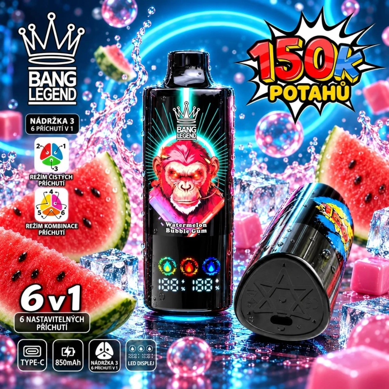 Neonová vodní reklama BANG LEGEND