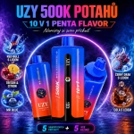 UZY 500K Penta Flavor ledový Red Bull, třešeň citron a ledová cola