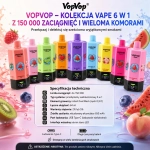 VopVop 6 w 1 150000 zaciągnięć Jednorazowy e-papieros, Wiele smaków