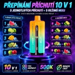 UZY 500K příchutě – kiwi meloun Ice, dvojité jablko a ovocná kombinace