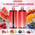 Bang Box 160 000 potahů 4v1 – Meloun s jahodami, Red Bull, broskvová zmrzlina a grapefruitová limonáda