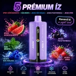 UZY 500K vape 5 frissítő ízzel – eper-görögdinnye, menta, Blue Razz Ice, feketeribizli és eper