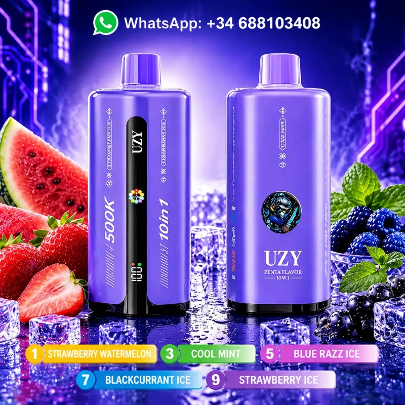 UZY Penta Flavor 10 in 1 500000 Puffs Disposable Vape, Purple Mixed Fruit