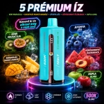 UZY 500K vape 5 prémium ízzel – kiwi-maracuja, mangó-ananász, áfonya, görögdinnye-őszibarack és alma