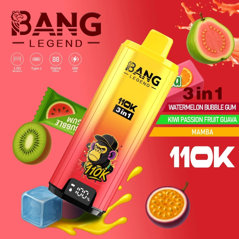 Bang Legend 110K Puffs Disposable Vape, Multi-Flavor 3 in 1