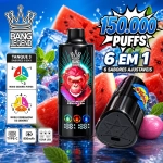 Bang Legend 150000 Puxadas Vape Descartável, Sabor Melancia Bubble Gum