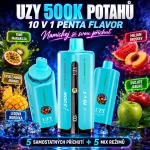 UZY 500K Penta Flavor kiwi marakuja, mango ananas a ledová borůvka