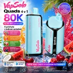 VapSolo Quads 80K 4 v 1 – Happy Ranch, Sex on the Beach, vodný melón s kokosom a čerešňa s červenými bobuľami