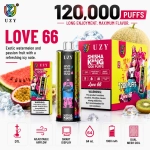 UZY Shisha Hookah King 120K Love 66 Flavor Vape with Exotic Fruit Flavor Combination