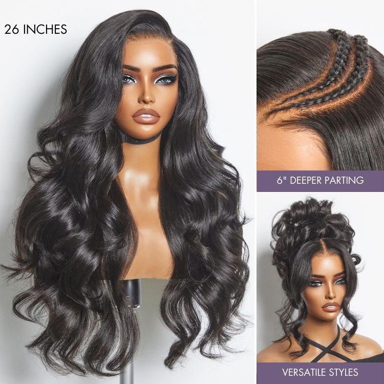 LUVME™ Natural Layered Thin Straight/Volucent Wavy Wig