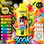 Fialová BANG LEGEND 300K 8v1 s příchutěmi Jablko Hruška, Jahoda Mango a Jahoda Meloun