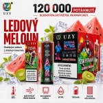 UZY Shisha Hookah King 120K Peach Ice jednorázová vape broskev ledová příchuť