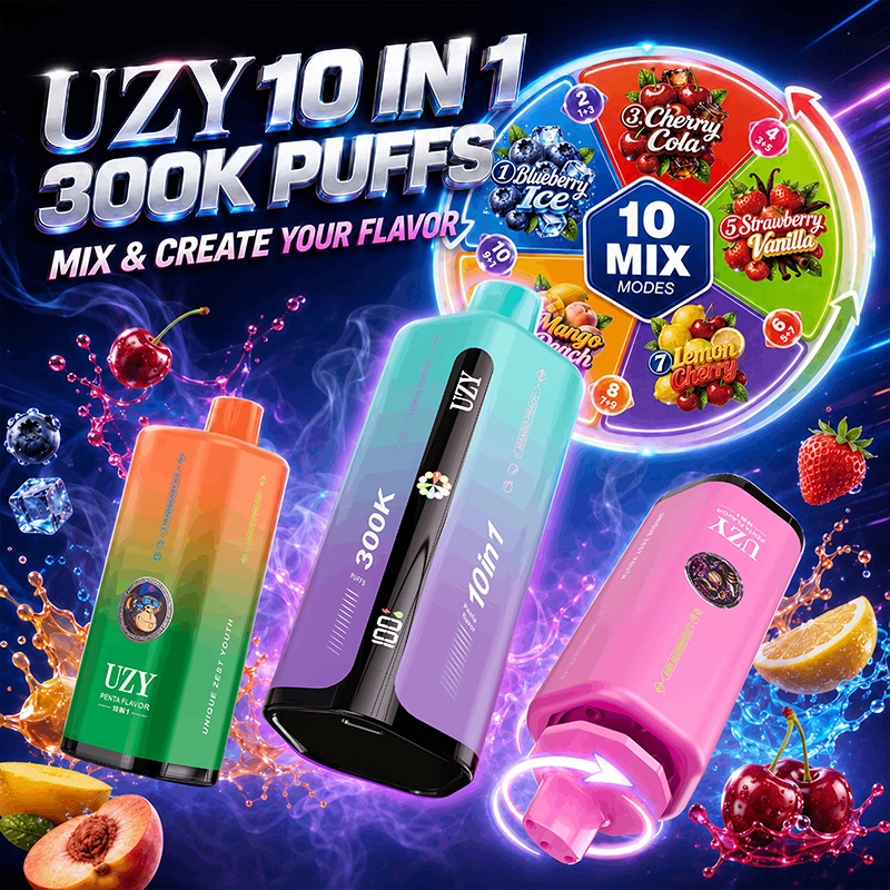 Person-with-UZY-10-IN-1-300K-Disposable,-Mixed-Fruit-Flavors