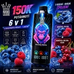 Bang Legend 150K 6 v 1 – ledová borůvka, borůvka s malinou a borůvka s brusinkou a třešní