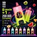 Bang Box 8IN1 200000 zaciągnięć E-papieros jednorazowy, 8 smaków owocowych