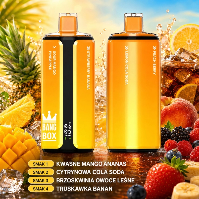 Bang Box 160000 Puffs Jednorazowy e-papieros, Owocowe smaki pomarańczowy
