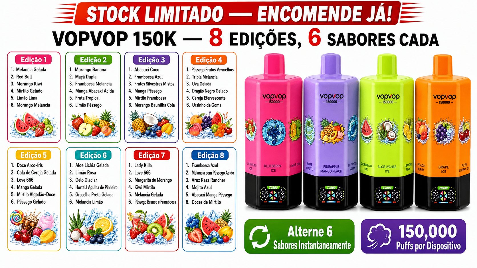 VOPVOP 150K grelha de sabores