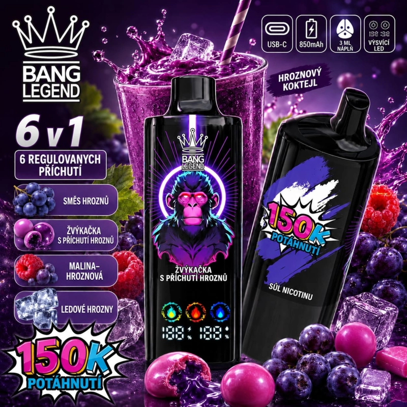 Bang Legend 150K 6 v 1 – Red Bull, vodní meloun se žvýkačkou a Love 66