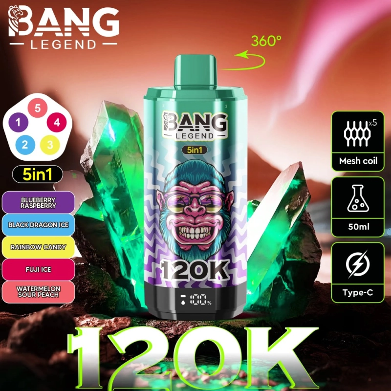 Bang Legend 120K – The Ultimate 5-in-1 Disposable Vape _ 120,000 Puffs _ Adjustable 5 Flavors (12)