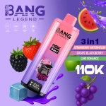 Bang Legend 110K Disposable Vape, 3 in 1 Mixed Fruit Pink Purple