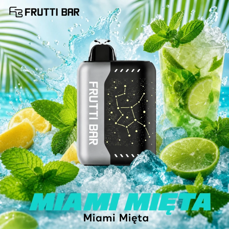 Frutti Bar 25000 buchów e-papieros jednorazowy, Miami Mięta
