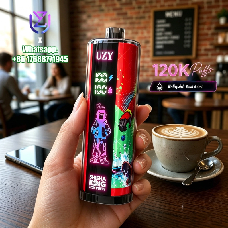 UZY SHISHA HOOKAH KING 120000 Crystal Design • Smart Screen • 120K Massive Puffs 2.Watermelon ice