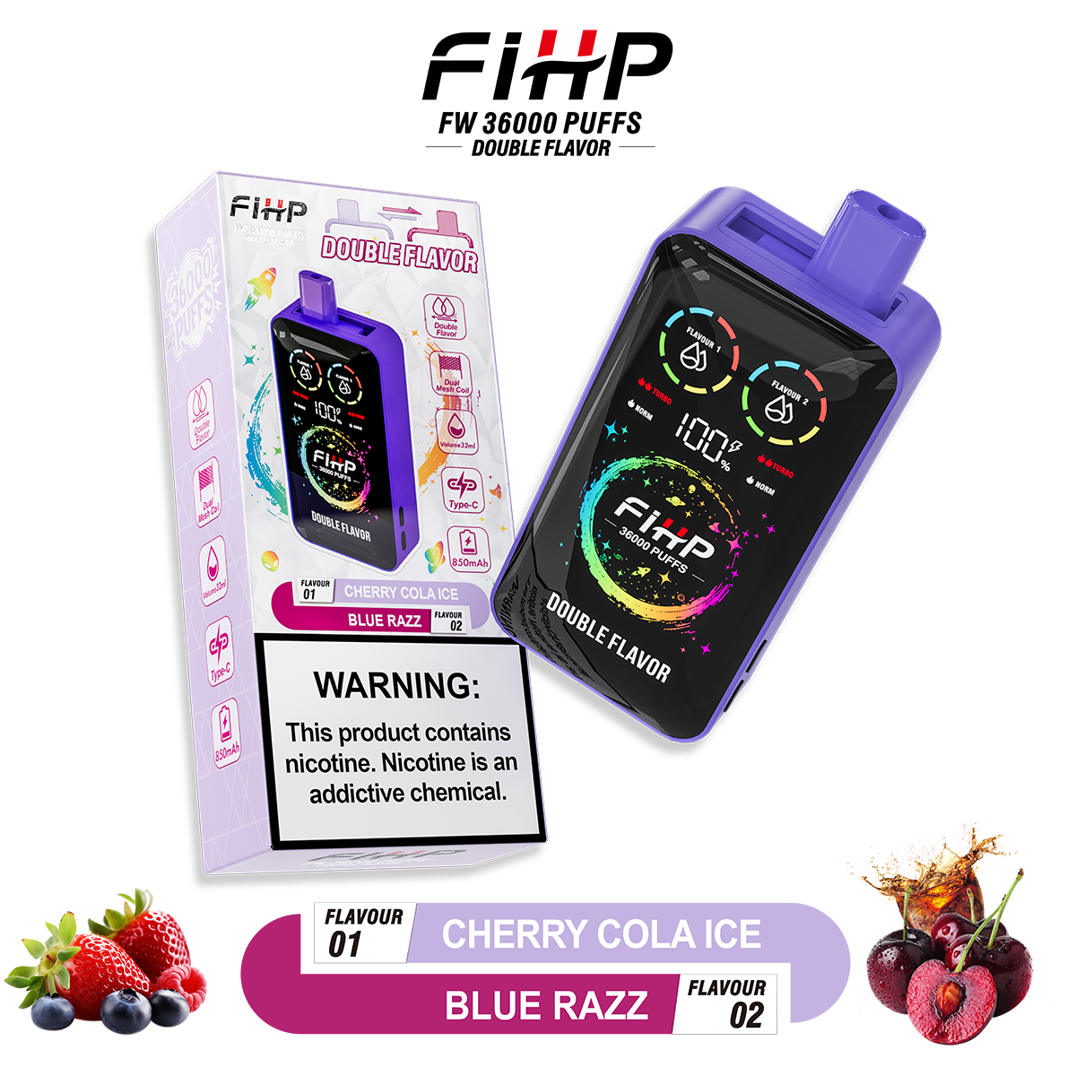 FIHP Vape z podwójnym smakiem (36 000 zaciągnięć)