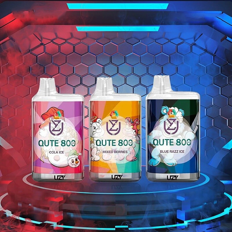 UZY QUTE 800 potahů 0 % 2 % 3 % 5 % Nikotin Jednorázová elektronická cigareta