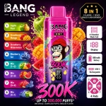 Bang Legend 300K 8-in-1 vape with Apple Pear, Strawberry Mango, Strawberry Watermelon and Blueberry Ice