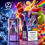 UZY 100K 4 az 1-ben eldobható vape – áfonya jég, eper-banán, két alma és szivárványcukorka ízkészlet