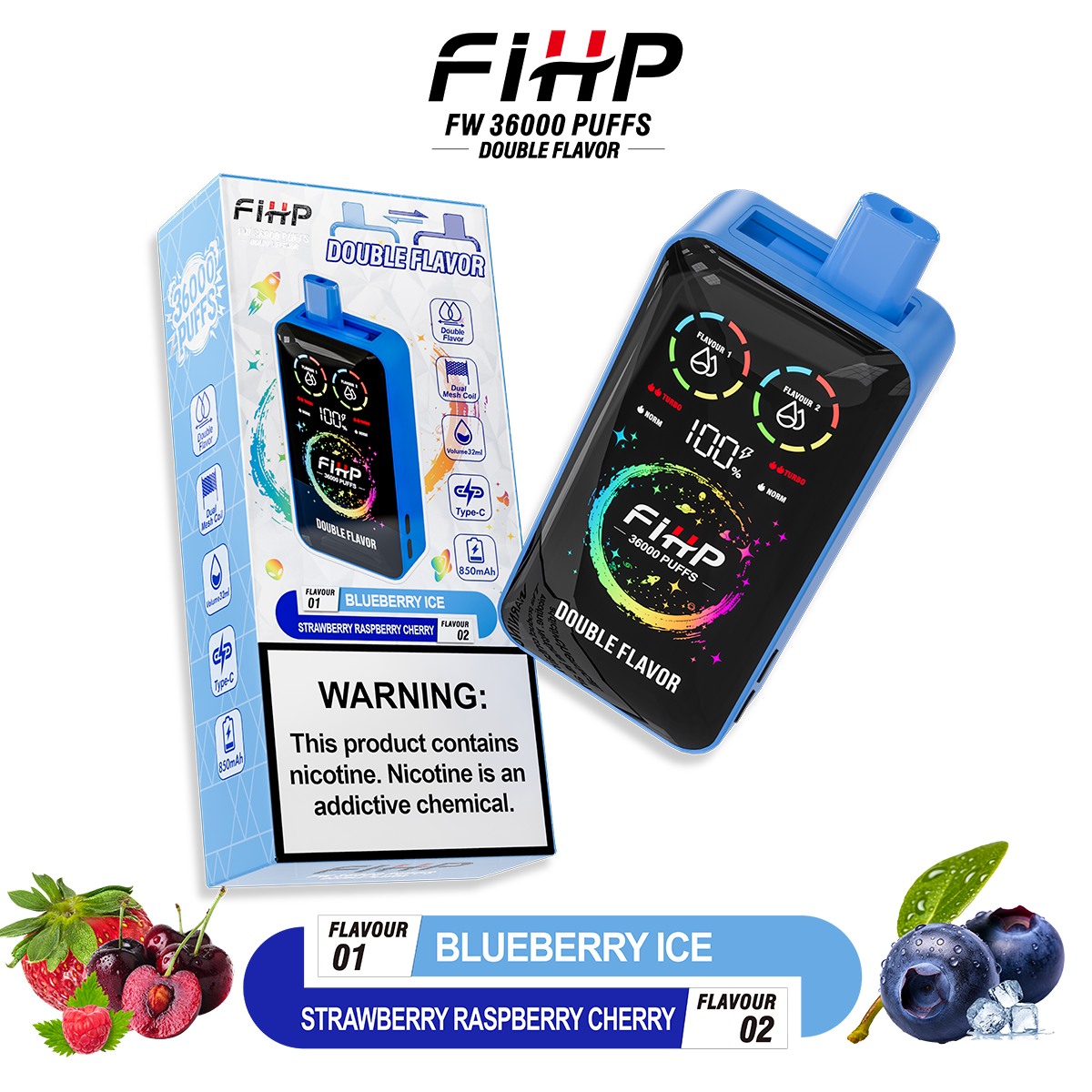 FIHP Vape z podwójnym smakiem (36 000 zaciągnięć)