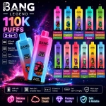 Bang Legend 110K 3-in-1 disposable vape with digital display, Mesh Coil and USB Type-C charging