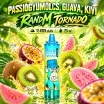 RandM Tornado 15000 Kivi–maracuja–guáva íz – akár 15 000 slukk, 25 ml, Type-C újratölthető