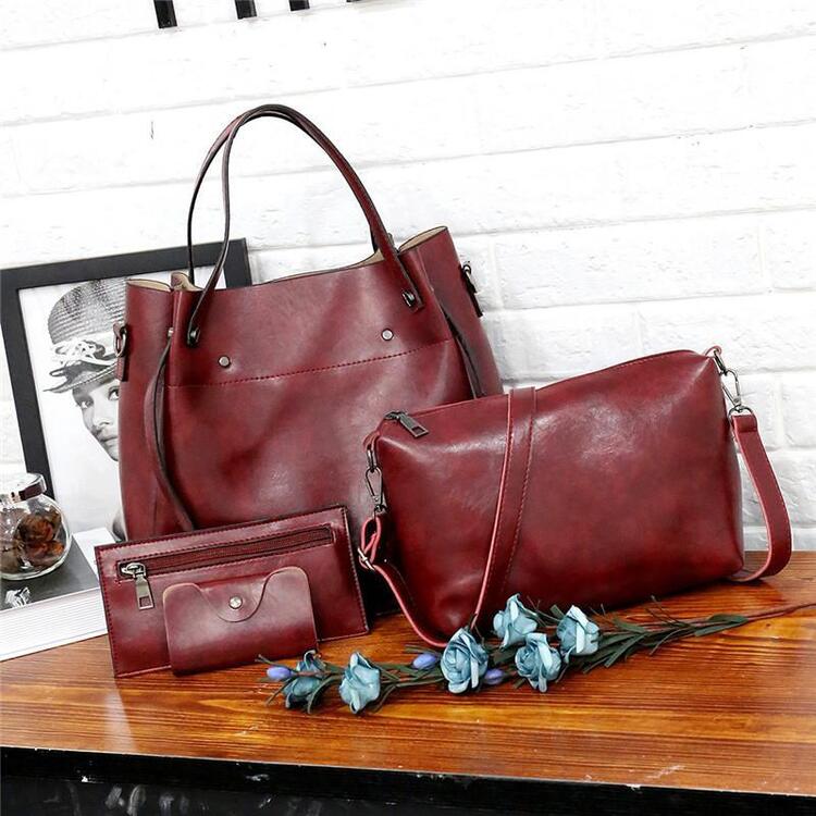 🔥Oferta especial🔥bolsa feminina de grande capacidade de quatro peças