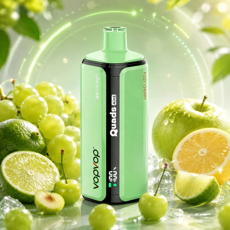 VopVop Quads 4in1 120000 slukk eldobható elektromos cigaretta, Citrom Lime és Cseresznye
